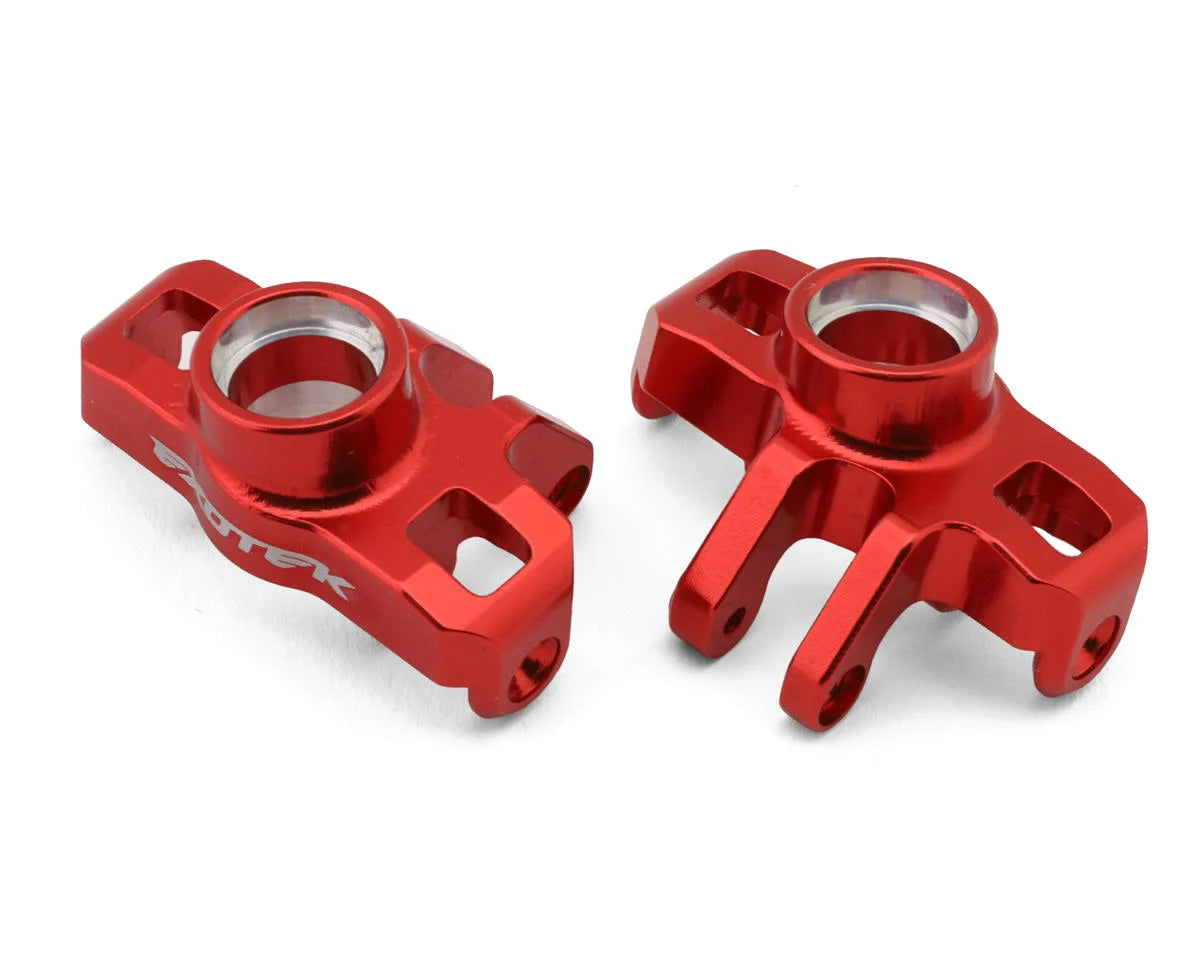 EXOTEK 2275 Arrma Typhon/Granite Grom Aluminum HD Steering Knuckles (Red) (2)