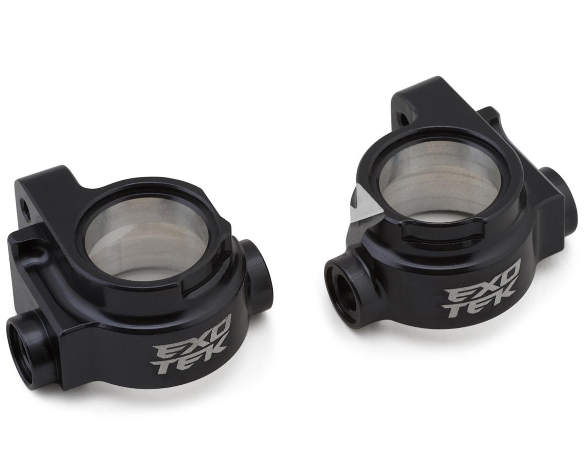 EXOTEK 2322 Tekno EB48/NB48 2.2 Aluminum HD Front Spindle Hubs (Gunmetal) (2)