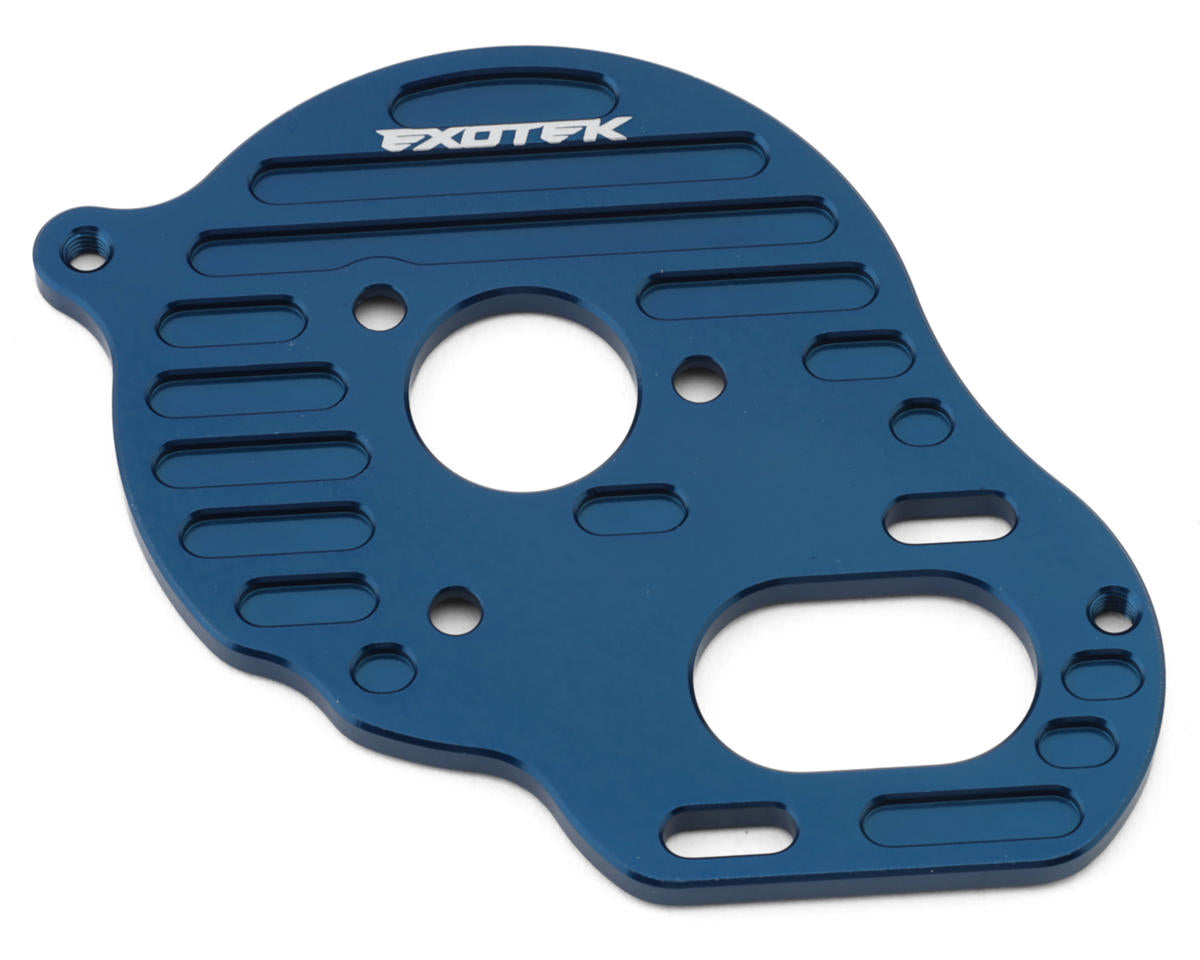 EXOTEK 2377 Associated Pro2 SC10/SR10/DR10 Slotted Motor Plate (Blue)