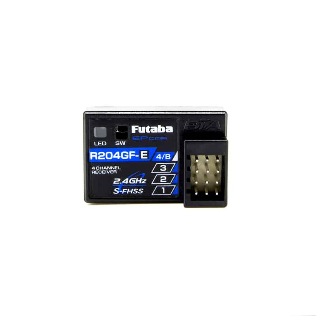 FUTABA 01102202-1 R204GF-E S-FHSS 2.4GHz 4-Channel Micro Receiver,