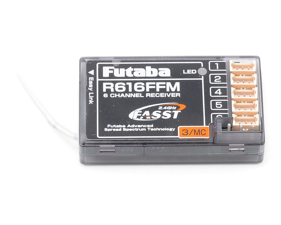 FUTABA 01101880-1 Futaba R616FFM 2.4GHz FASST 6 Channel Micro Air/Heli Receiver