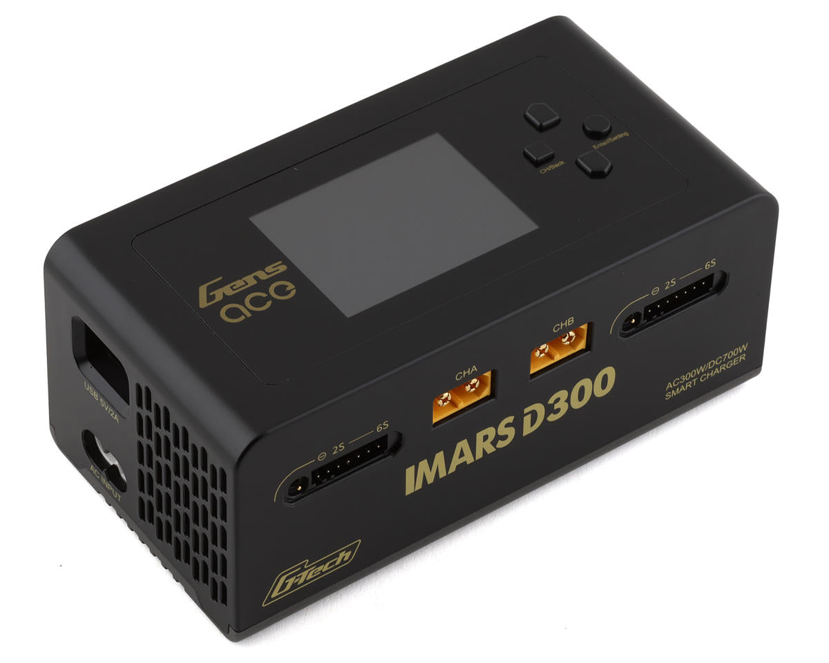 GENS ACE GEA300WD300-UB Imars D300 G-Tech Smart Dual AC/DC Charger (6S/16A) (Black) (AC-300W) (DC-350W x2)