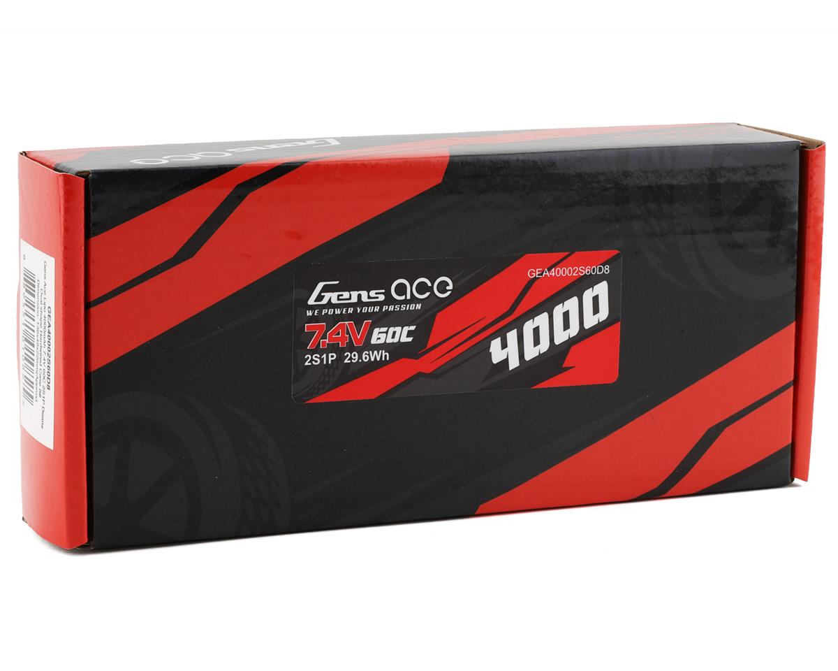 GENS ACE GEA40002S60D8 2s LiPo Battery 60C 7.4V 4000mAh with T-Style Deans Connector