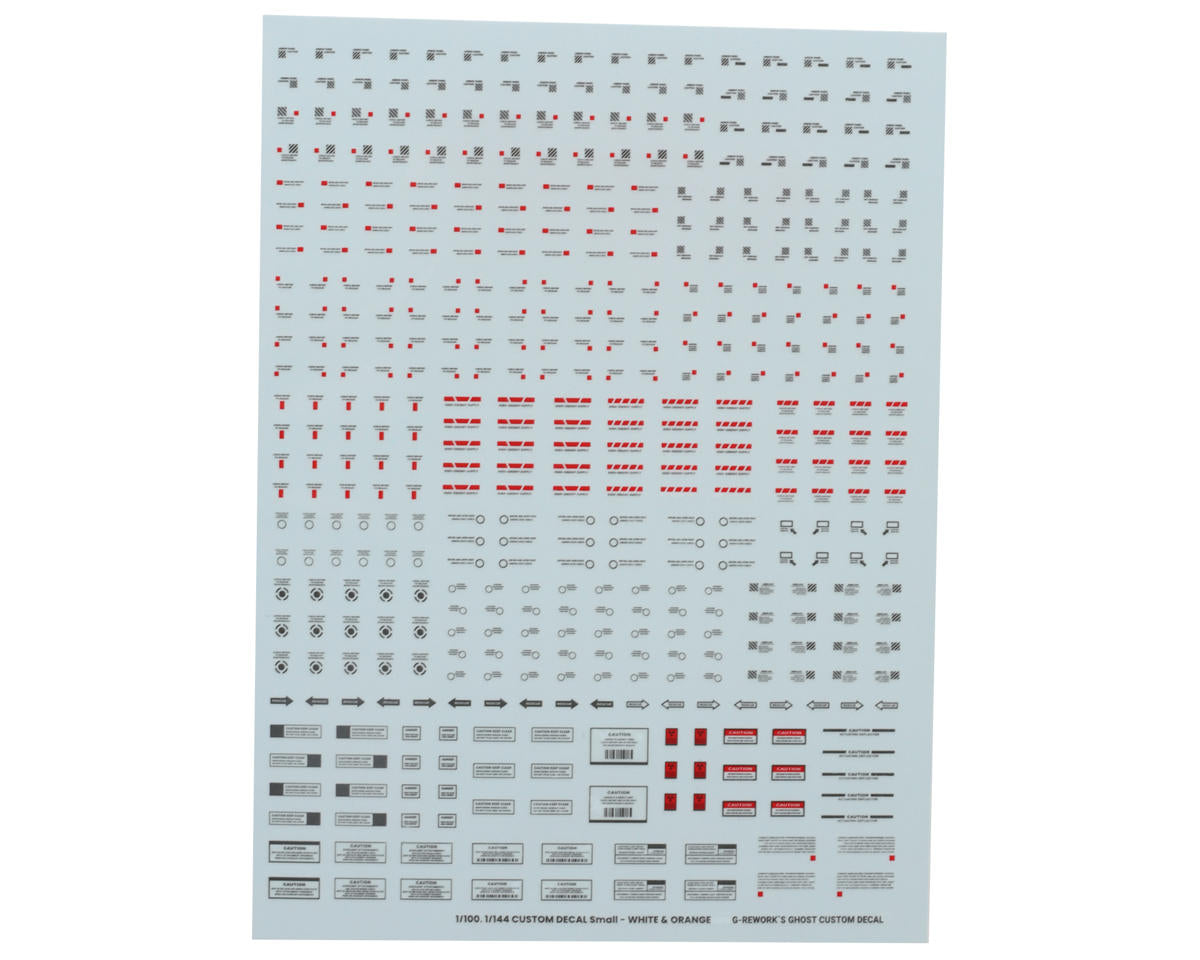 GUNPRIMER GPTCAU-03 G-Rework Caution #03 Gundam Waterslide Decal Sheet (Grey/Red)