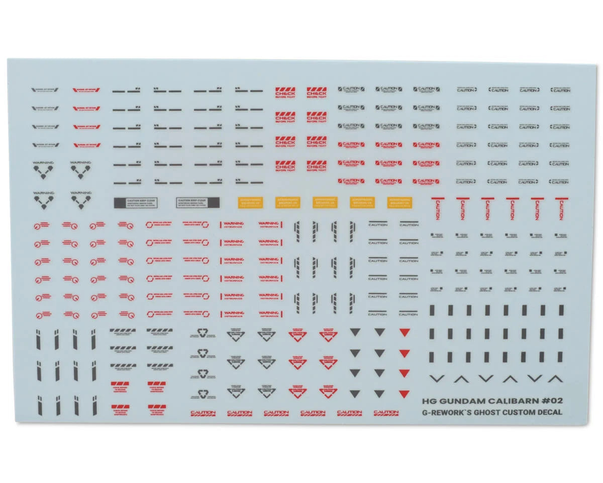 GUNPRIMER GPTCD-H-WM26 HG WFM Calibarn Gundam Waterslide Decal Sheets (2)