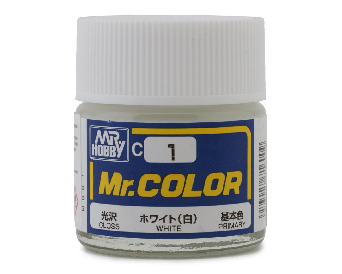 GSI CREOS C001 Mr. Hobby C1 Gloss White Acrylic Hobby Paint (10ml)