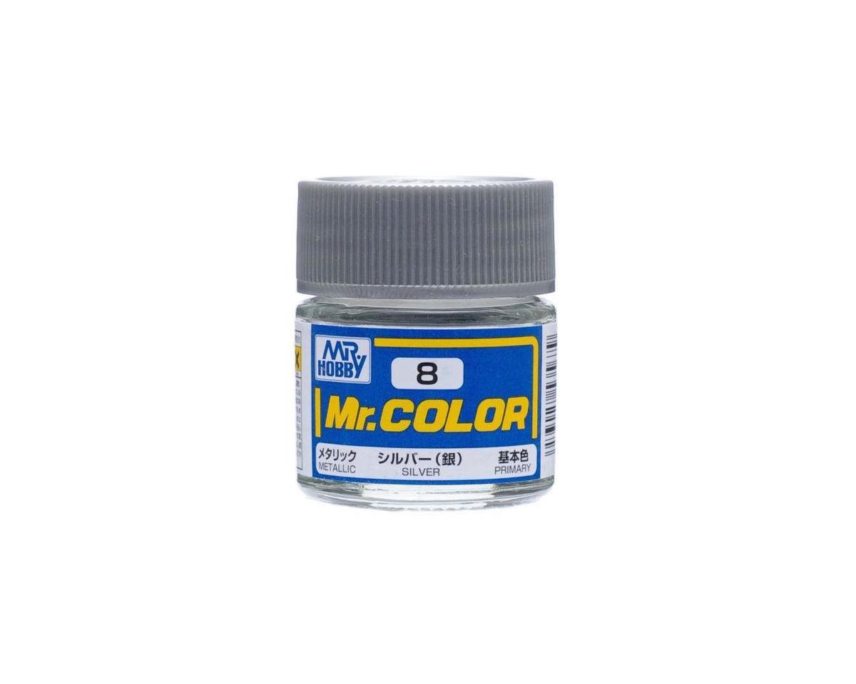GSI CREOS C008 Mr. Hobby C8 Metallic Silver Acrylic Hobby Paint (10ml)