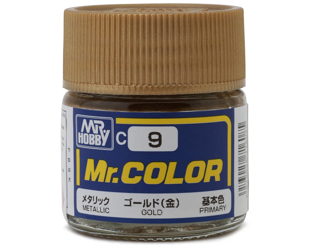GSI CREOS C009 Mr. Hobby C9 Metallic Gold Acrylic Hobby Paint (10ml)