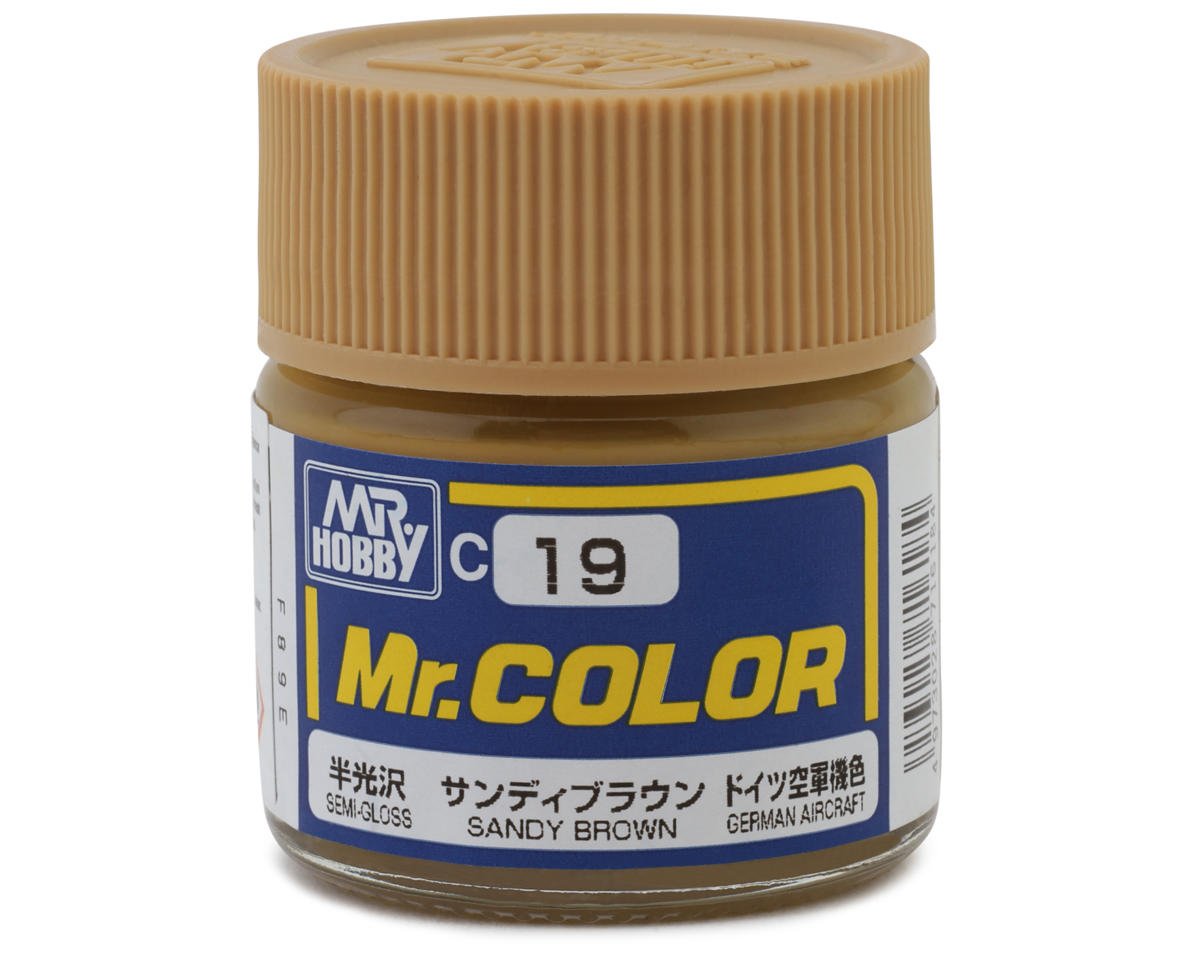 GSI CREOS C019 Mr. Hobby C19 Semi-Gloss Sandy Brown Acrylic Hobby Paint (10ml)