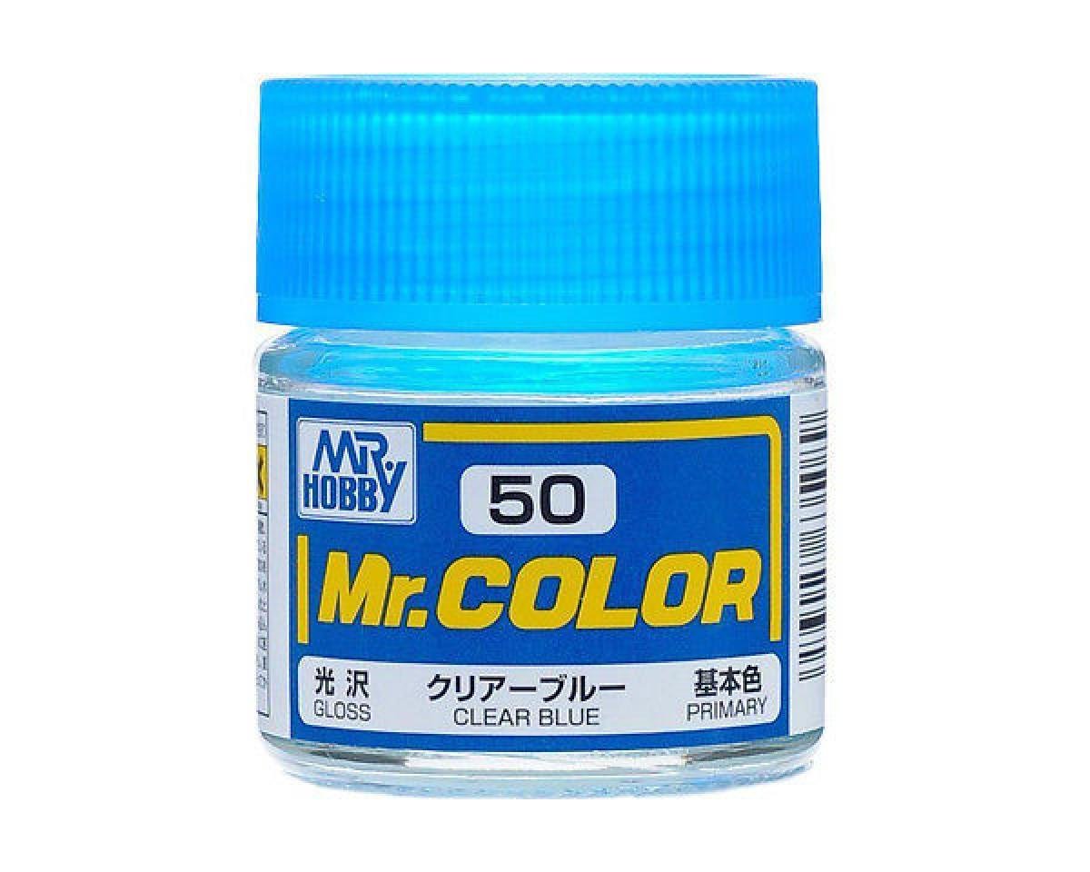 GSI CREOS C050 Mr. Hobby C50 Gloss Clear Blue Acrylic Hobby Paint (10ml)