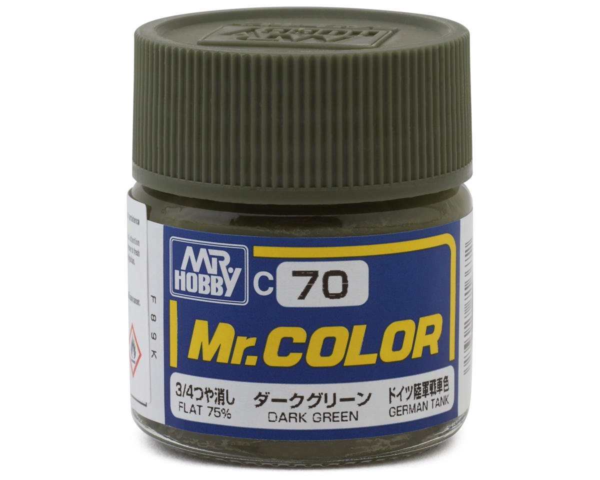 GSI CREOS C070 Mr. Hobby C70 Flat Dark Green Acrylic Hobby Paint (10ml)