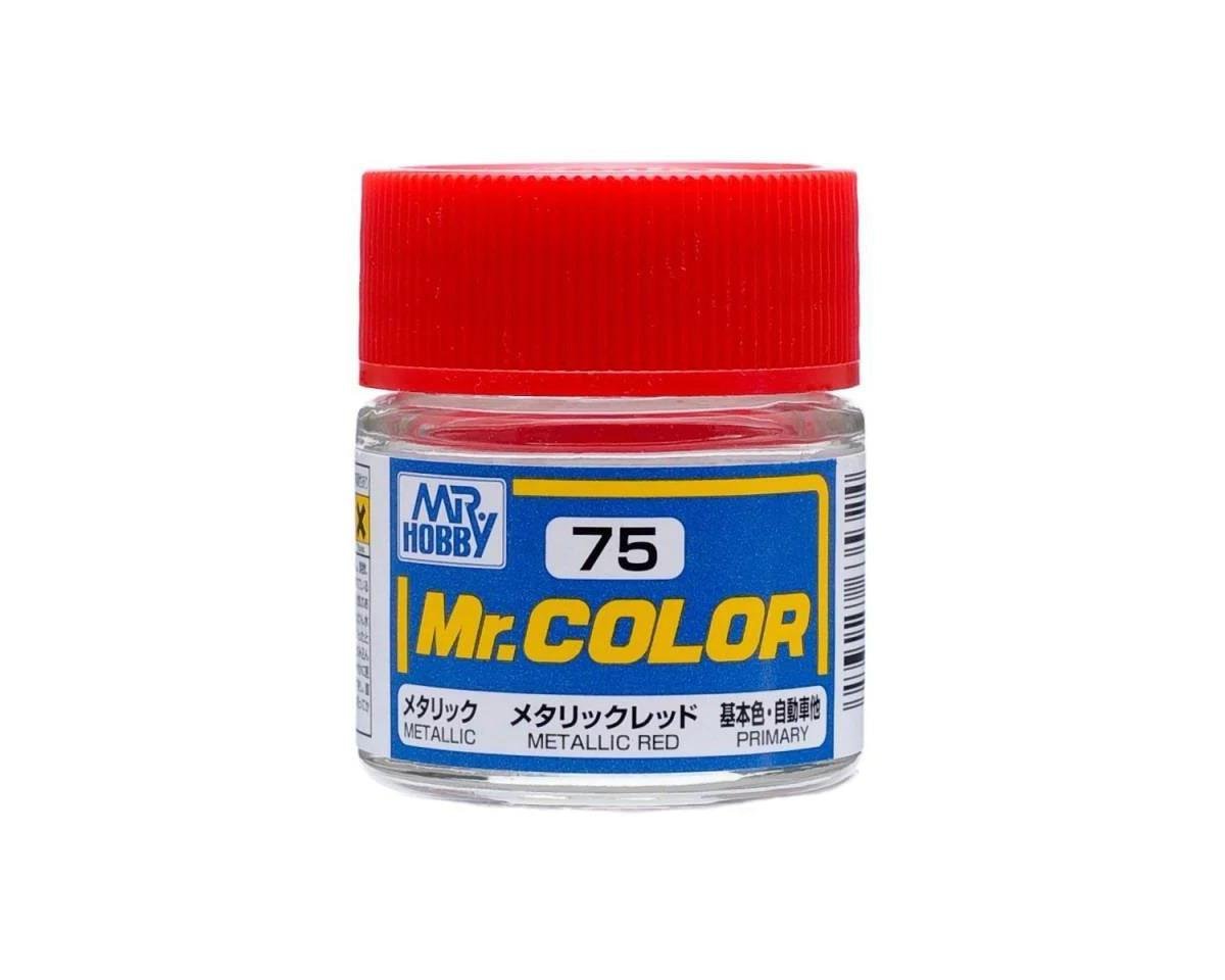 GSI CREOS C075 Mr. Hobby C75 Metallic Red Acrylic Hobby Paint (10ml)