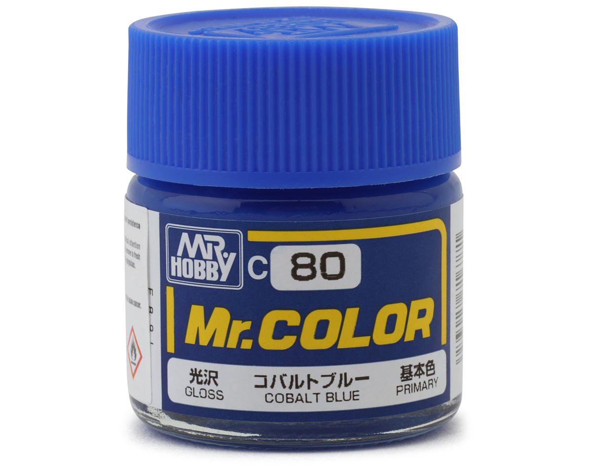 GSI CREOS C080 Mr. Hobby C80 Semi Gloss Cobalt Blue Acrylic Hobby Paint (10ml)