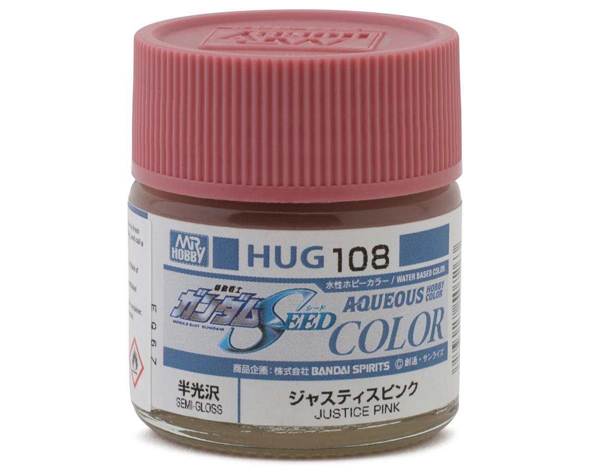 GSI CREOS HUG108 Mr. Hobby "Aqueous Gundam Color" Acrylic paint (Justice Gundam Pink) (10ml) (Semi Gloss)