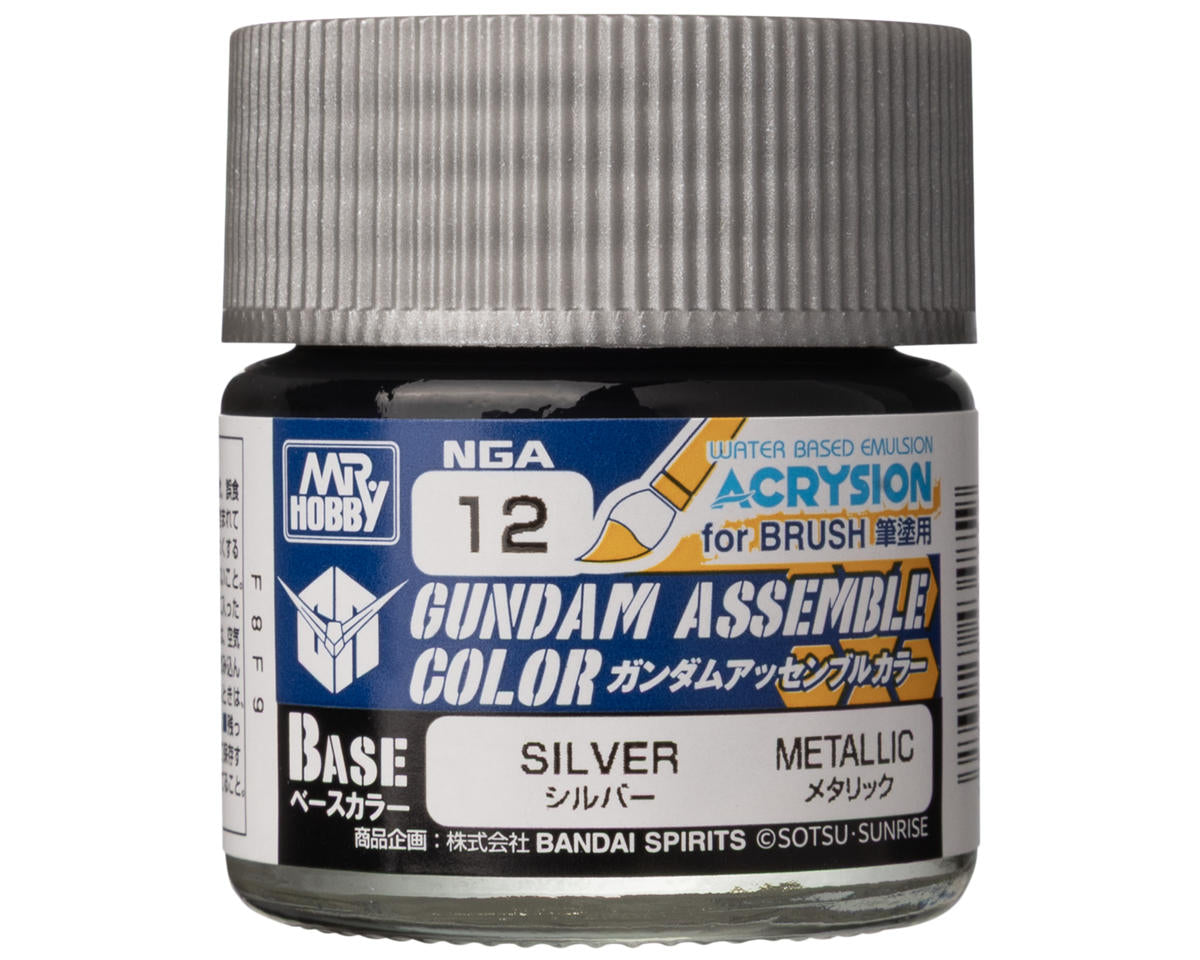 GSI CREOS NGA12 Mr. Hobby Gundam Assemble Color Base Acrysion Acrylic Paint (Silver)