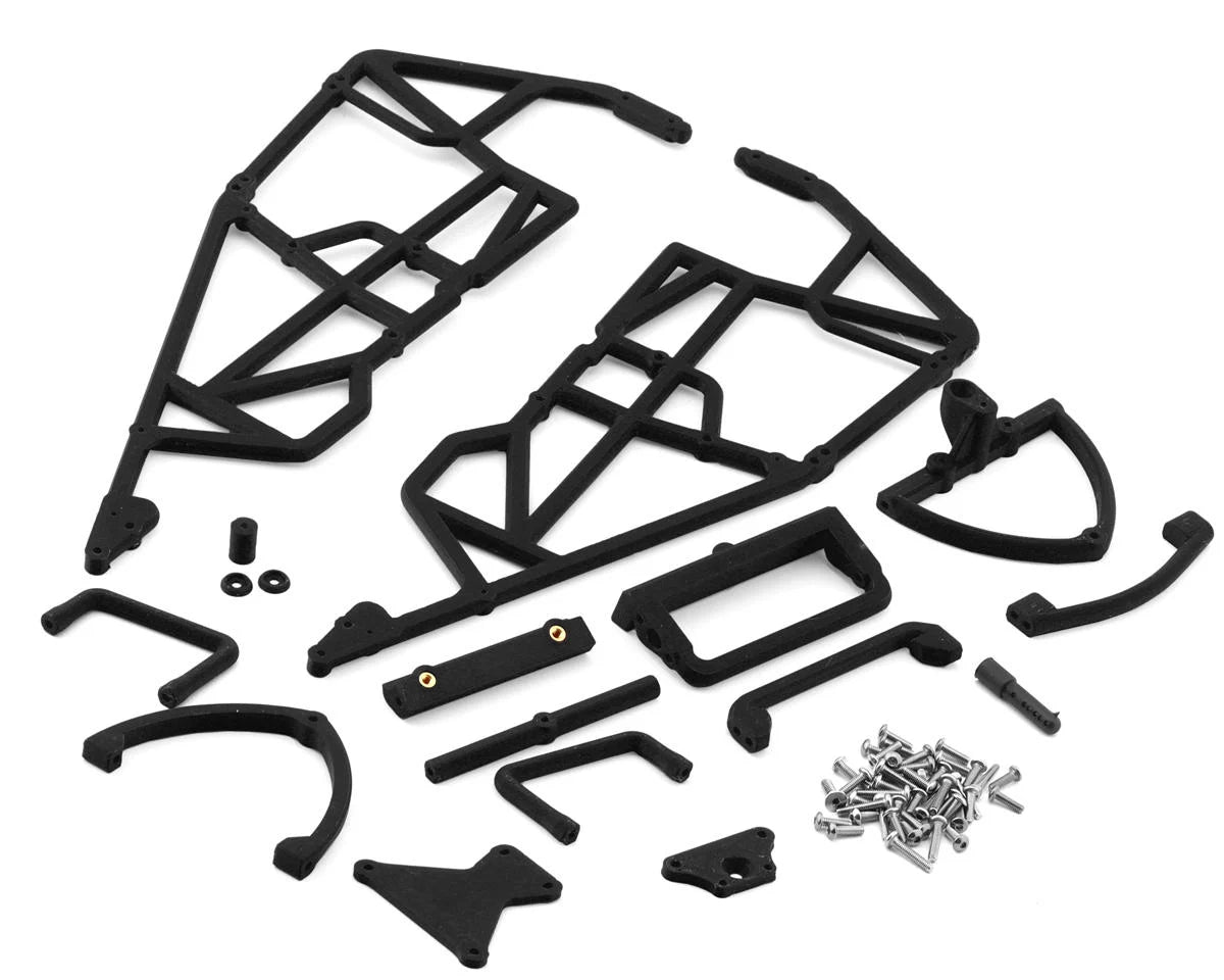 HackFab HFB02046BK Losi Mini-B Bolt-On Sprint Car Cage (Black)