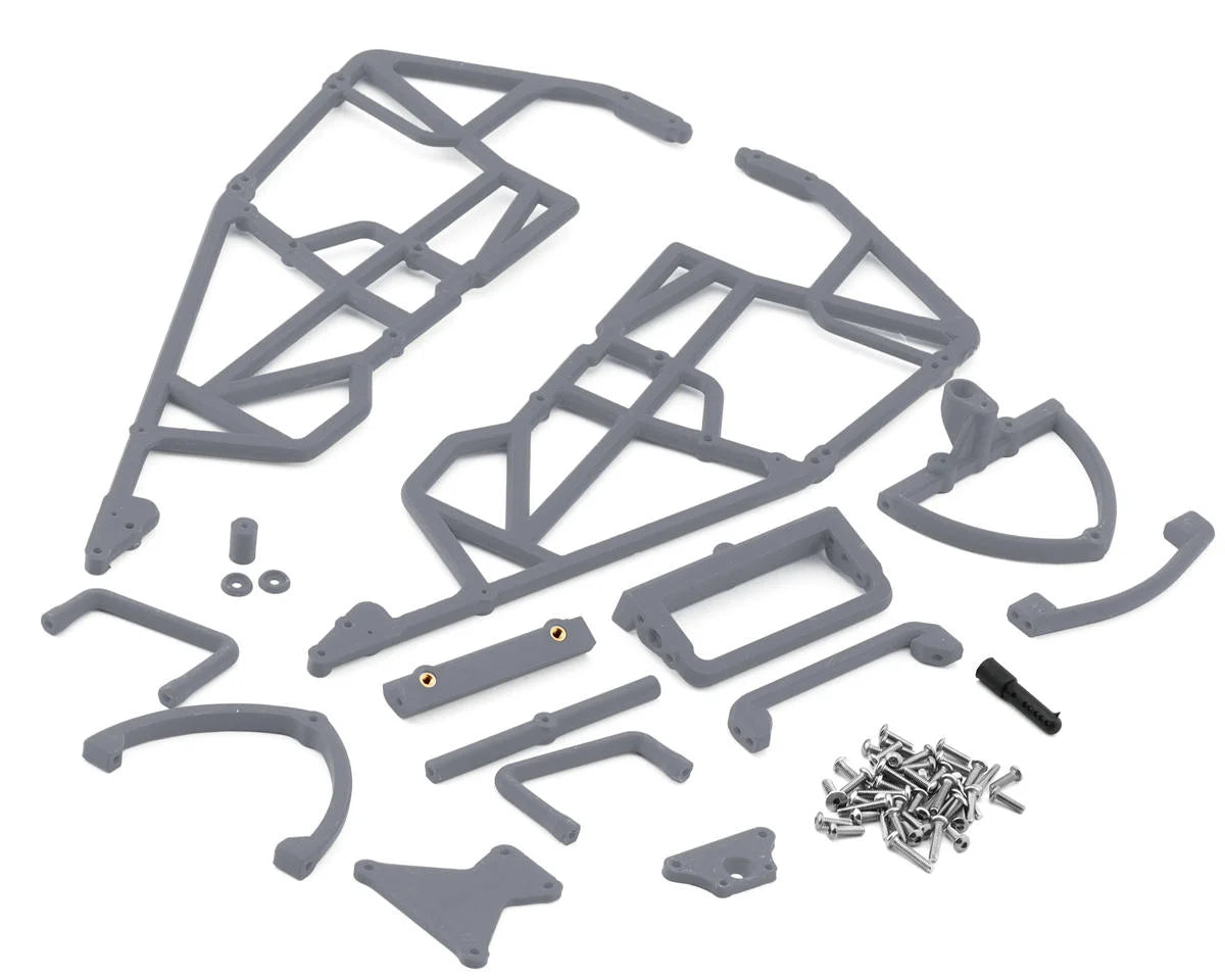 HackFab HFB02046SL Losi Mini-B Bolt-On Sprint Car Cage (Silver)