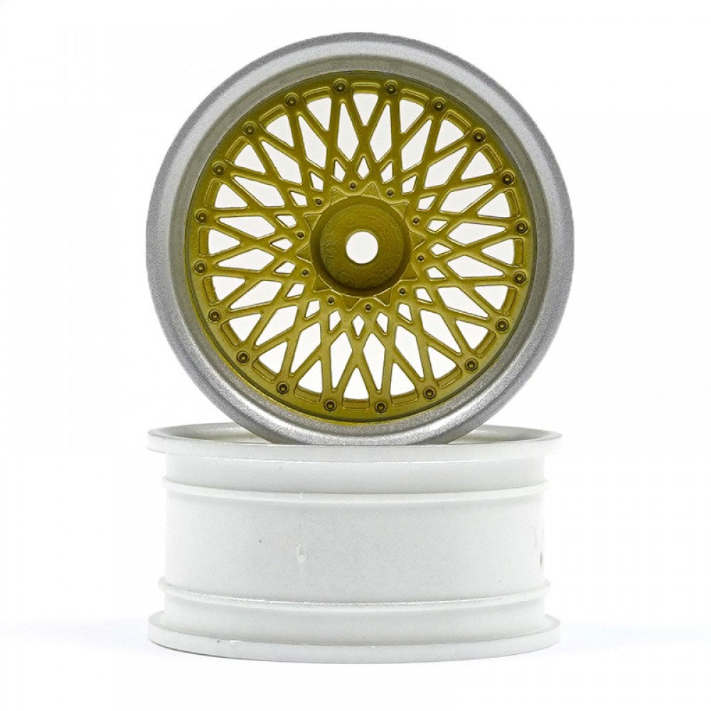 HPI 120266 BBS RS Wheels Silver/Gold 26mm (6mm Offset), for 1/10 Touring Cars for Sport 3 & E10