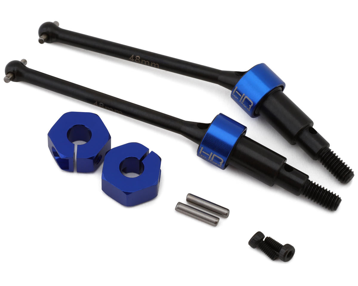 HOT RACING GRM288XF Arrma Grom HD Steel Front Drive Shaft Set (Blue) (2) (48mm)