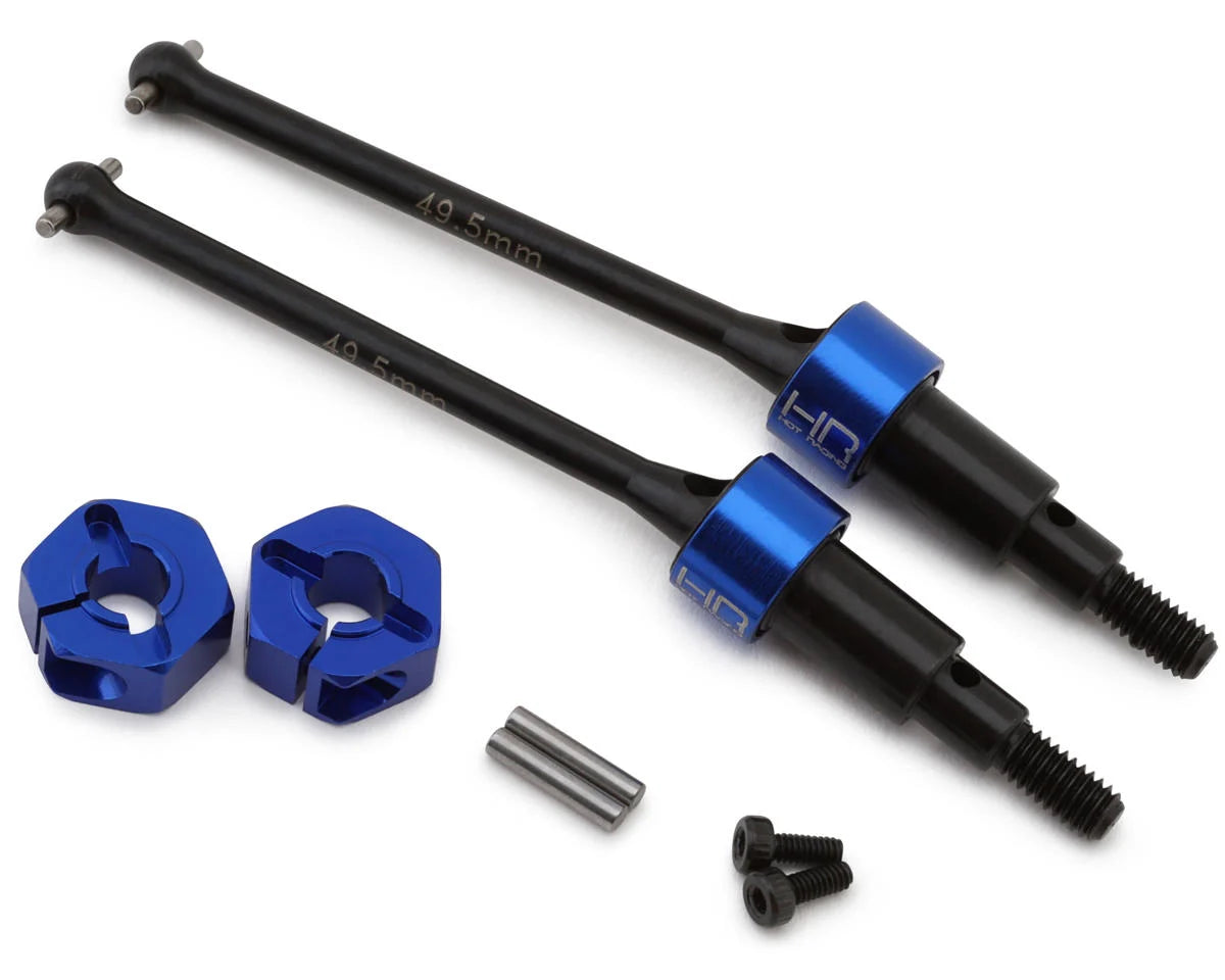 HOT RACING GRM288XR Arrma Grom HD Steel Rear Drive Shaft Set (Blue) (2) (49.5mm)