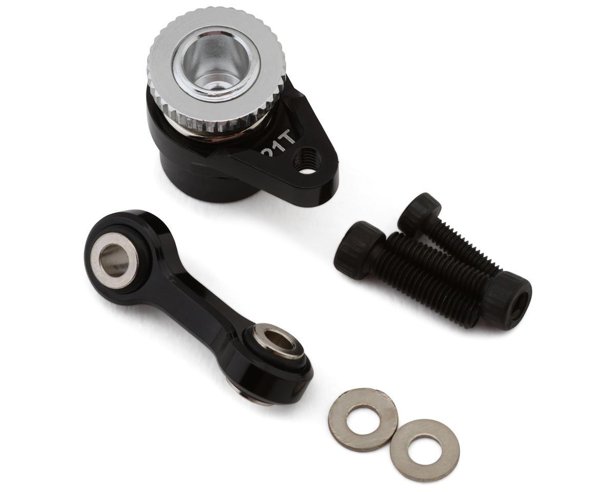HOT RACING GRM48SH21T Arrma Grom Aluminum Servo Saver Set (Black) (21T)