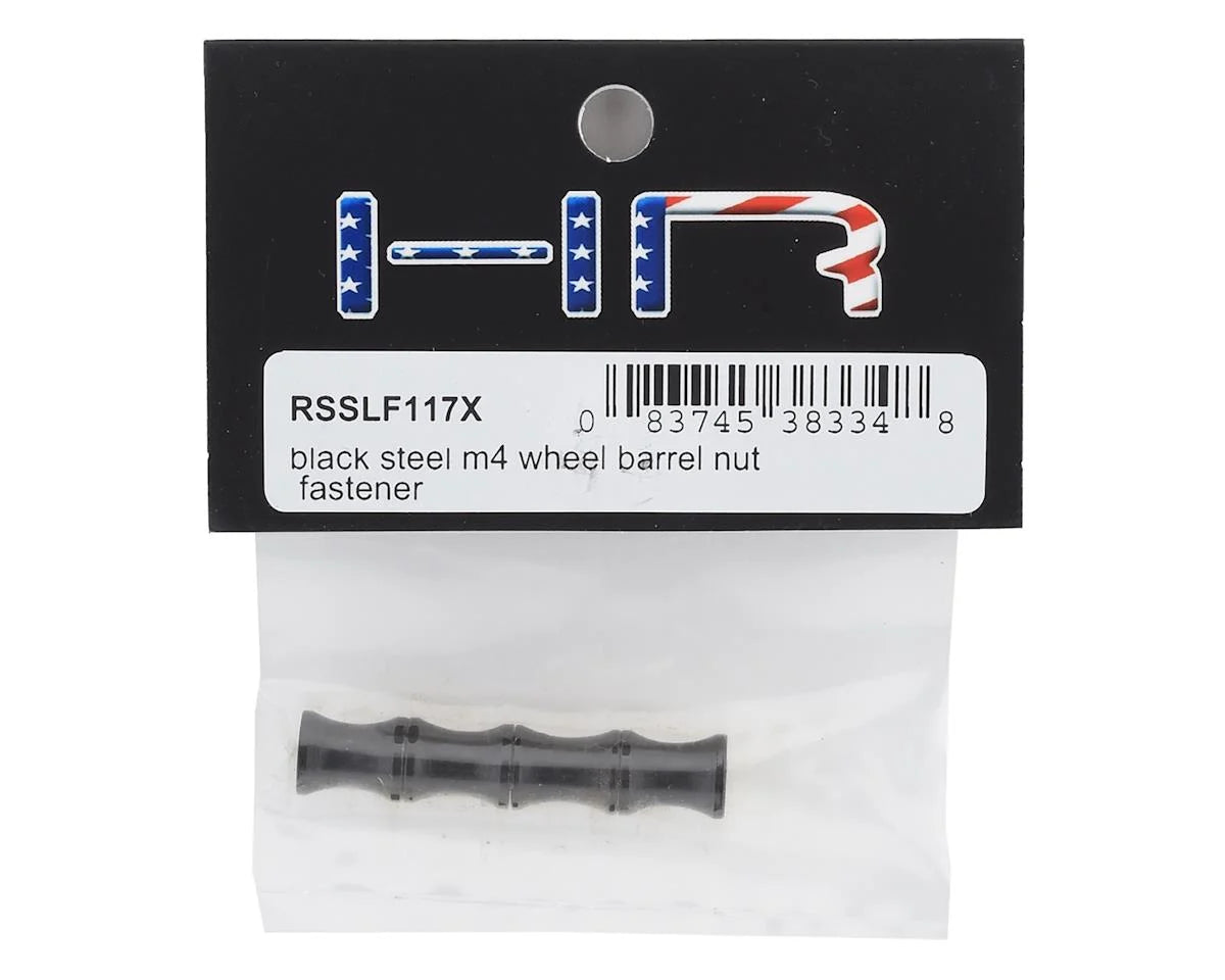 HOT RACING RSSLF117X Steel M4 Wheel Barrel Nut Fastener (Black) (4)