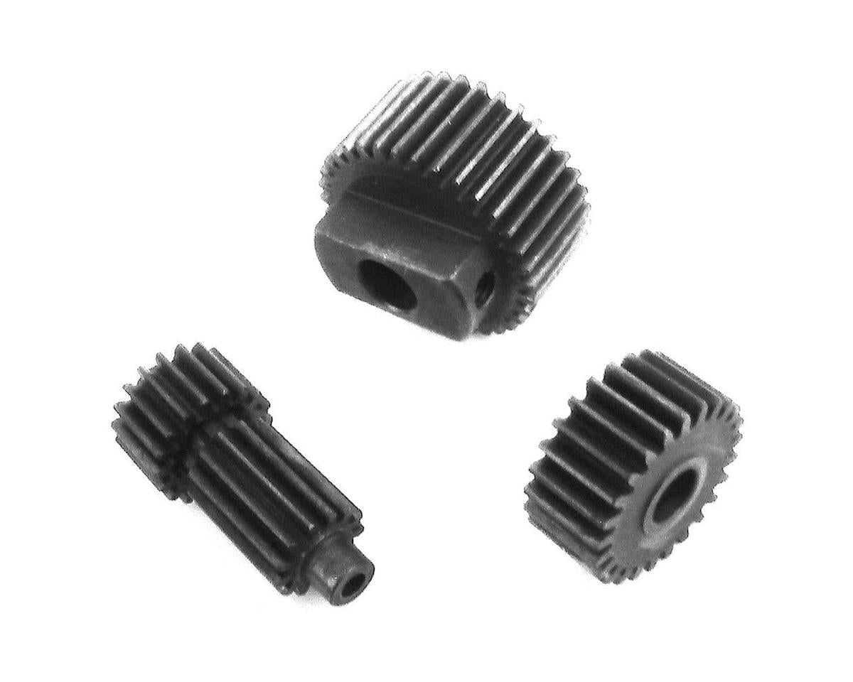 HOT RACING SVXS1000T Hardened Steel Center Gear Set for Traxxas 1/16