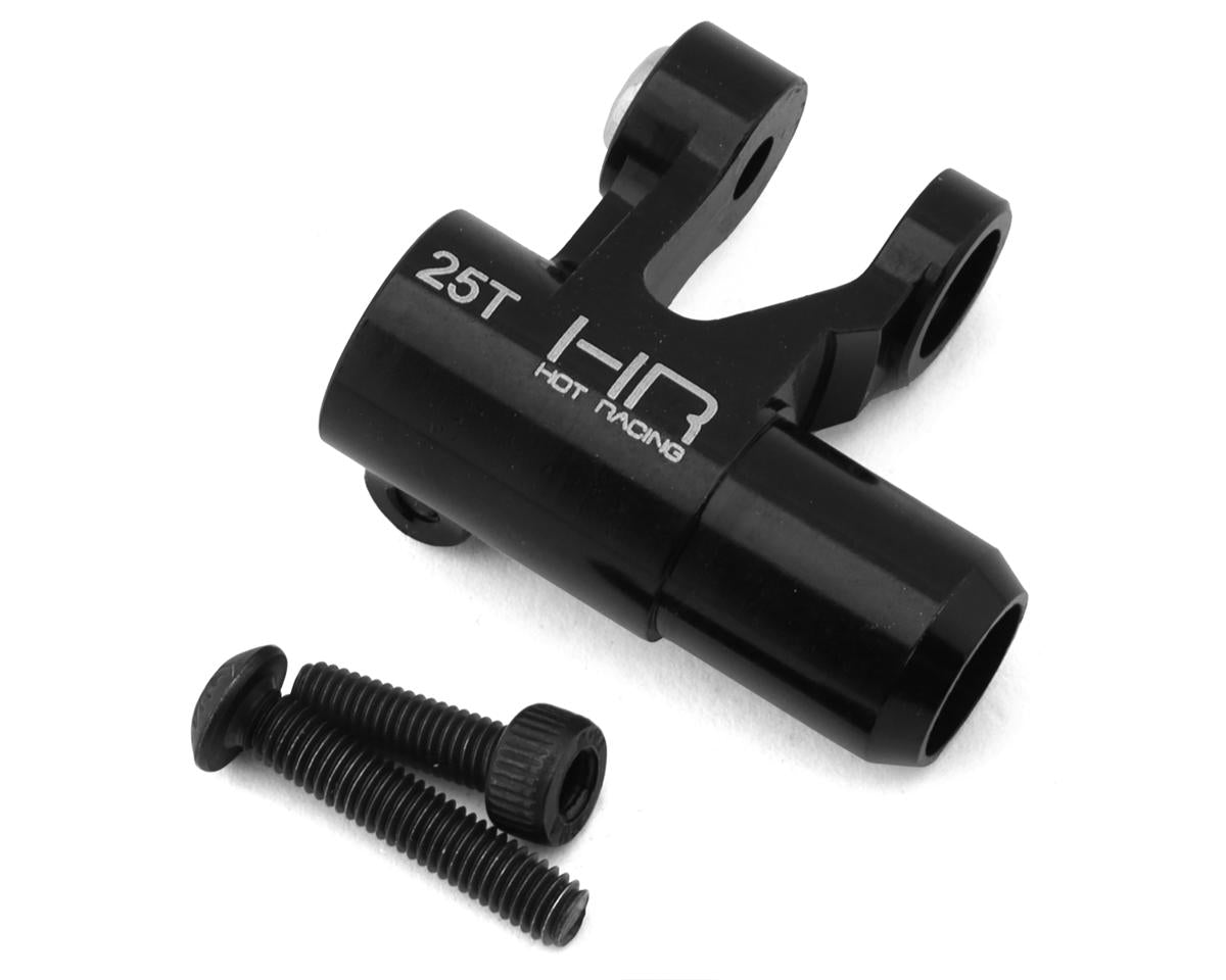 HOT RACING XMX48SH25 Hot Racing Aluminum Clamp Servo Horn for Traxxas X-Maxx (Black) (25T) (Futaba/TRA/Savox/Orion/ProTek)