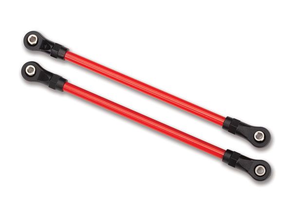 TRAXXAS 8145R Suspension links, rear lower, red (2) (5x115mm, powder coated steel) (assembled with hollow balls) (for use with #8140R TRX-4® Long Arm Lift Kit)