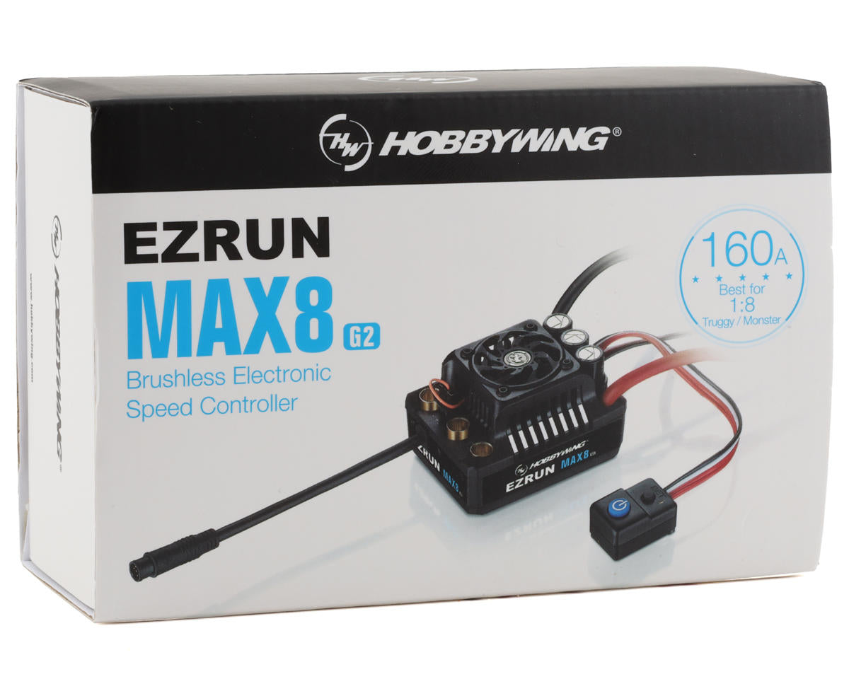 HOBBYWING 30103203 EZRun Max8 G2 Waterproof Brushless ESC w/XT90 Plug 160A