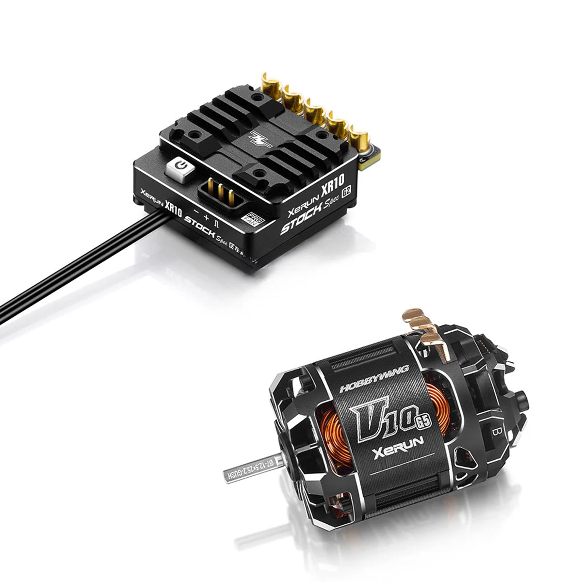 HOBBYWING 30112403 XR10 Stock Spec G2 ESC & V10 13.5T G5 Torque Motor Combo