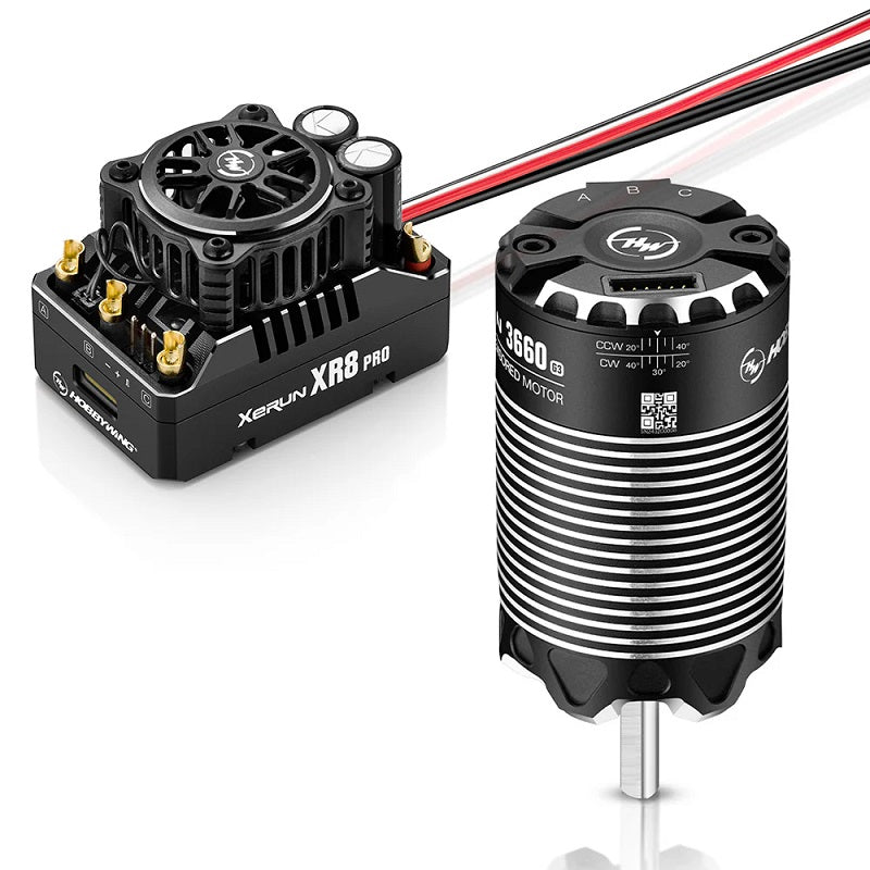 HOBBYWING 38020440 XeRun XR8 Pro G3 ESC & 3660SD 4200KV G3 Motor Combo (2-3S)