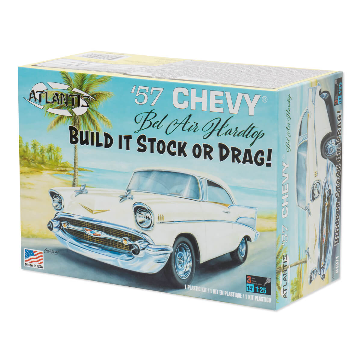 ATLANTIS H1371 1957 Chevy Bel Air Hardtop  (Build it stock or drag)