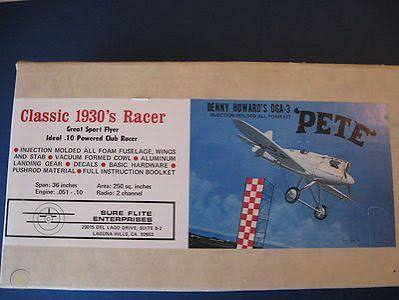 SURE FLITE Benny Howard's DGA-3 'PETE' Classic 1930's Racer Engine .051-.10
