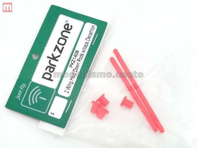PARKZONE PKZ1408 2 Wing Hold Down Rods w/caps: Decathlon