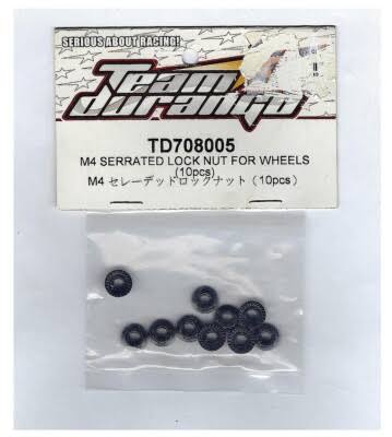 TEAM DURANGO TD708005  M4 Serrated Lock Nuts for Wheels