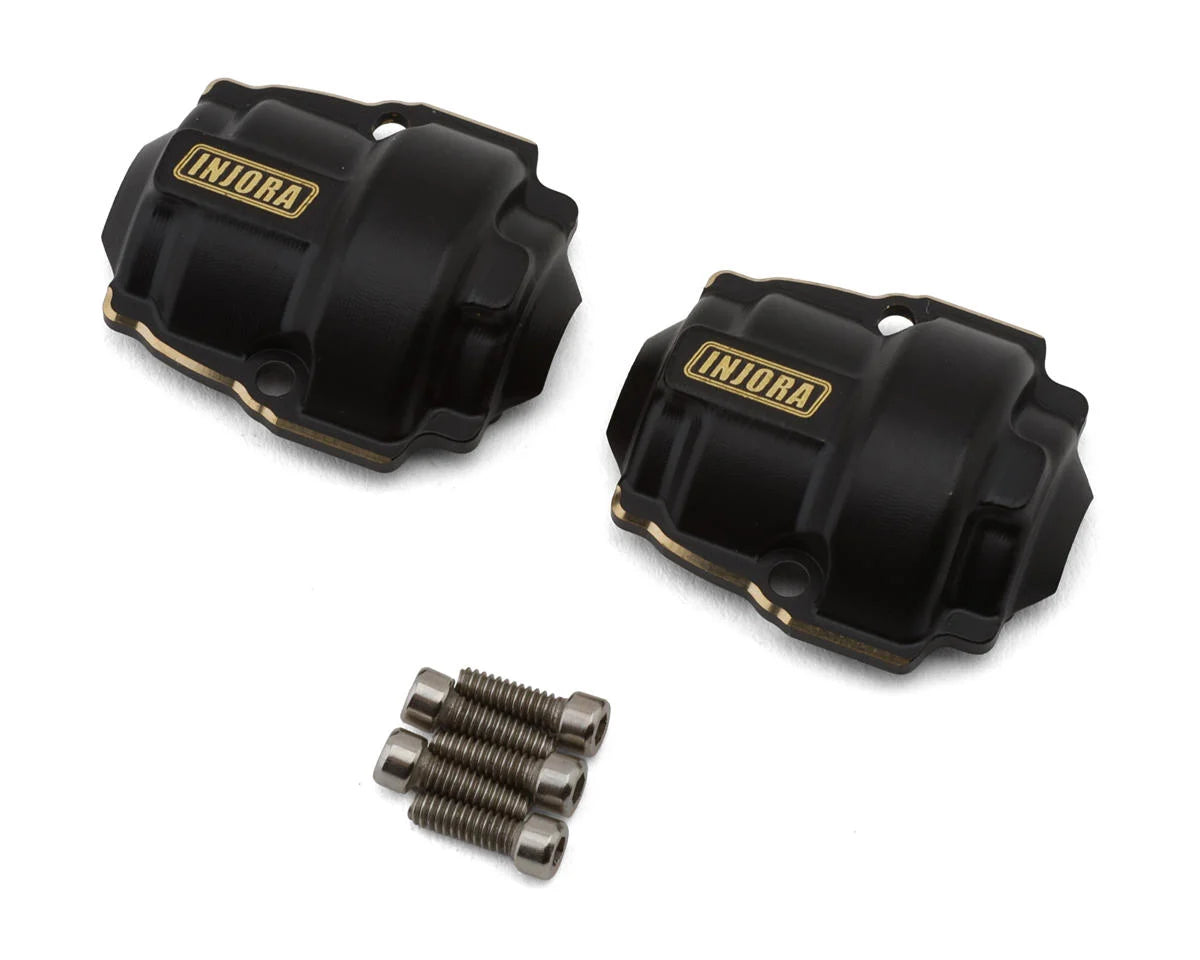 INJORA ASC18-07BK Redcat Ascent-18 Brass Differential Covers (Black) (2) (7g ea)