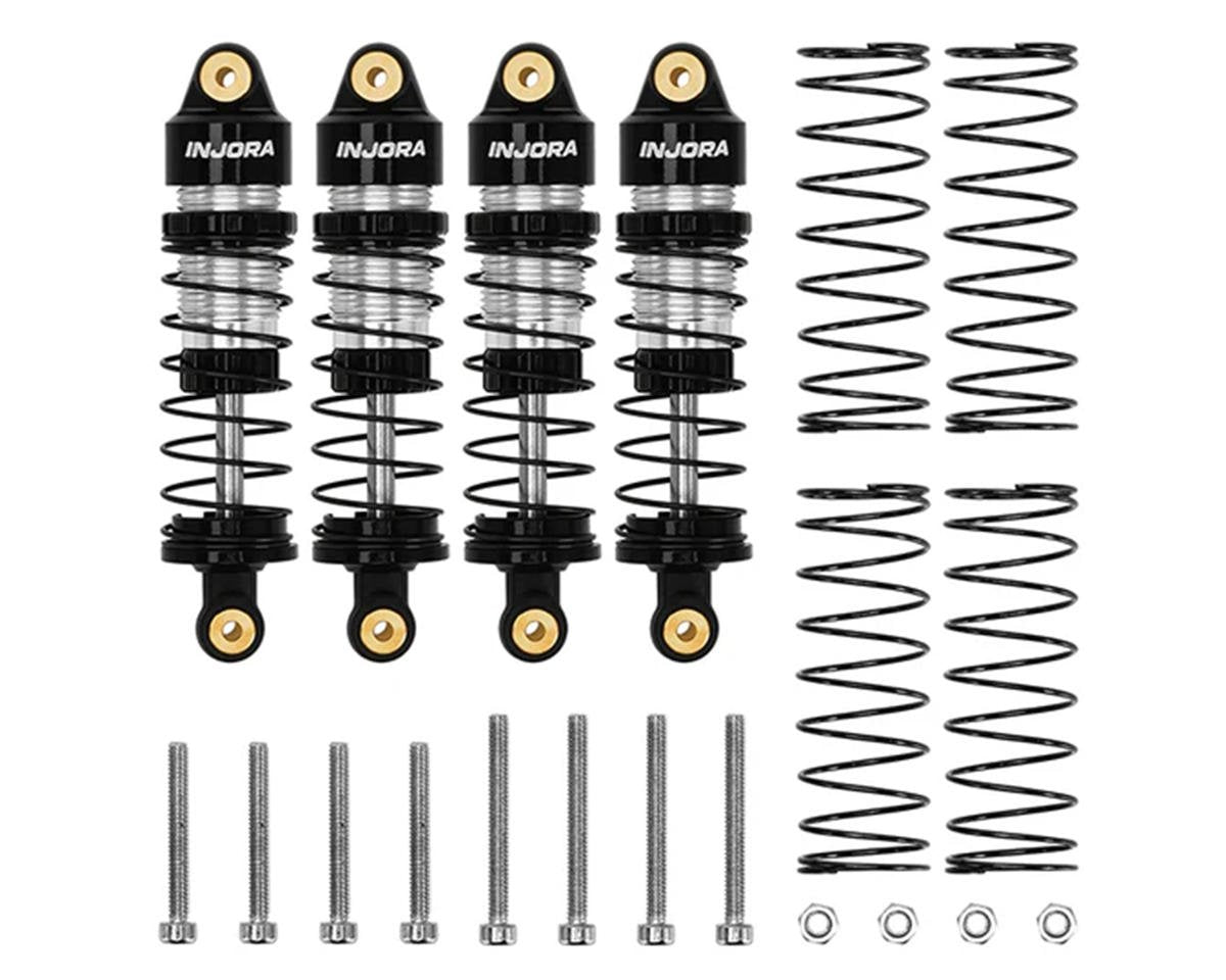 INJORA ASC32-01BK  Redcat Ascent-32 Aluminum 35mm Threaded Oil Shocks (Black) (4)