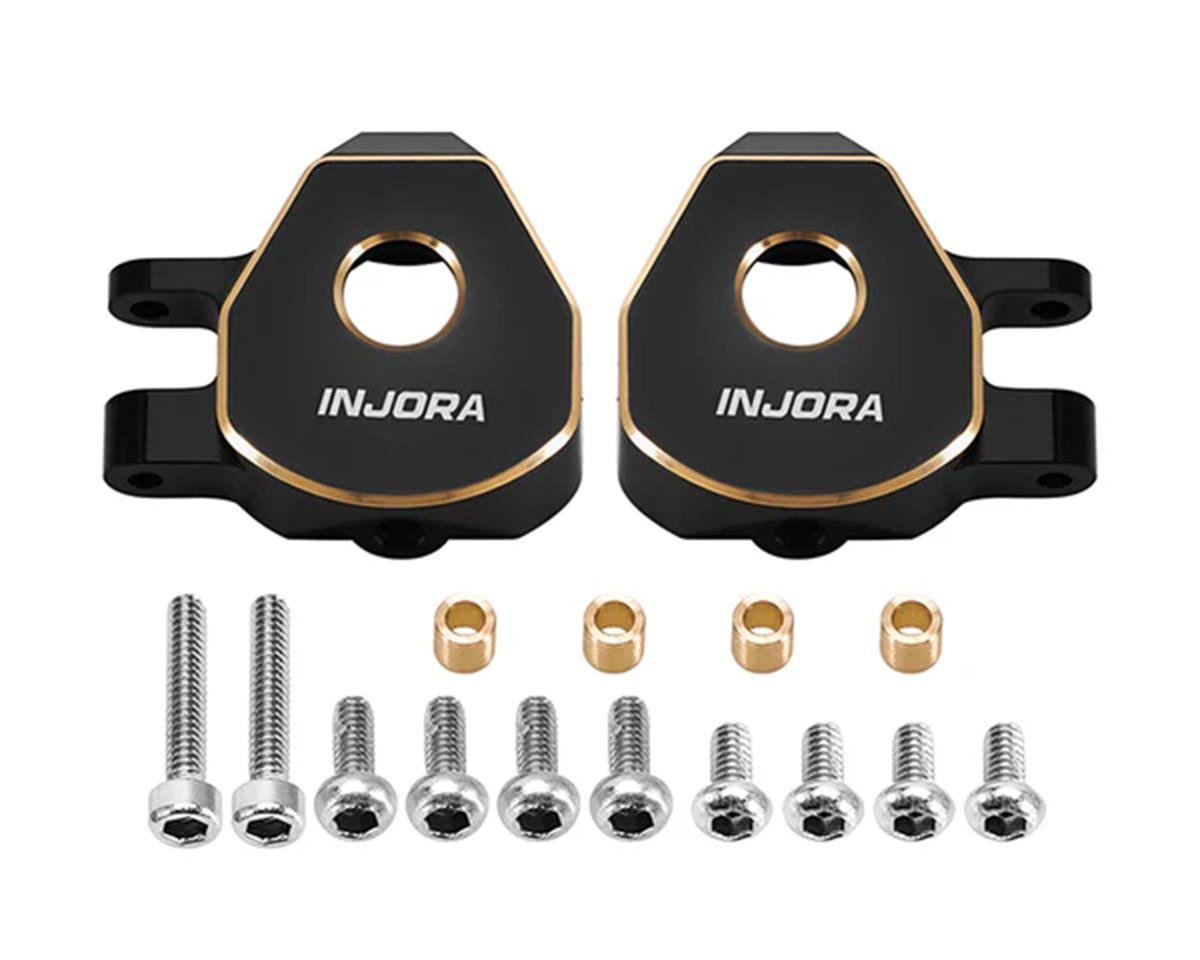 INJORA ASC32-06BK Redcat Ascent-32 Brass Steering Knuckles (Black) (2) (5.4g ea)