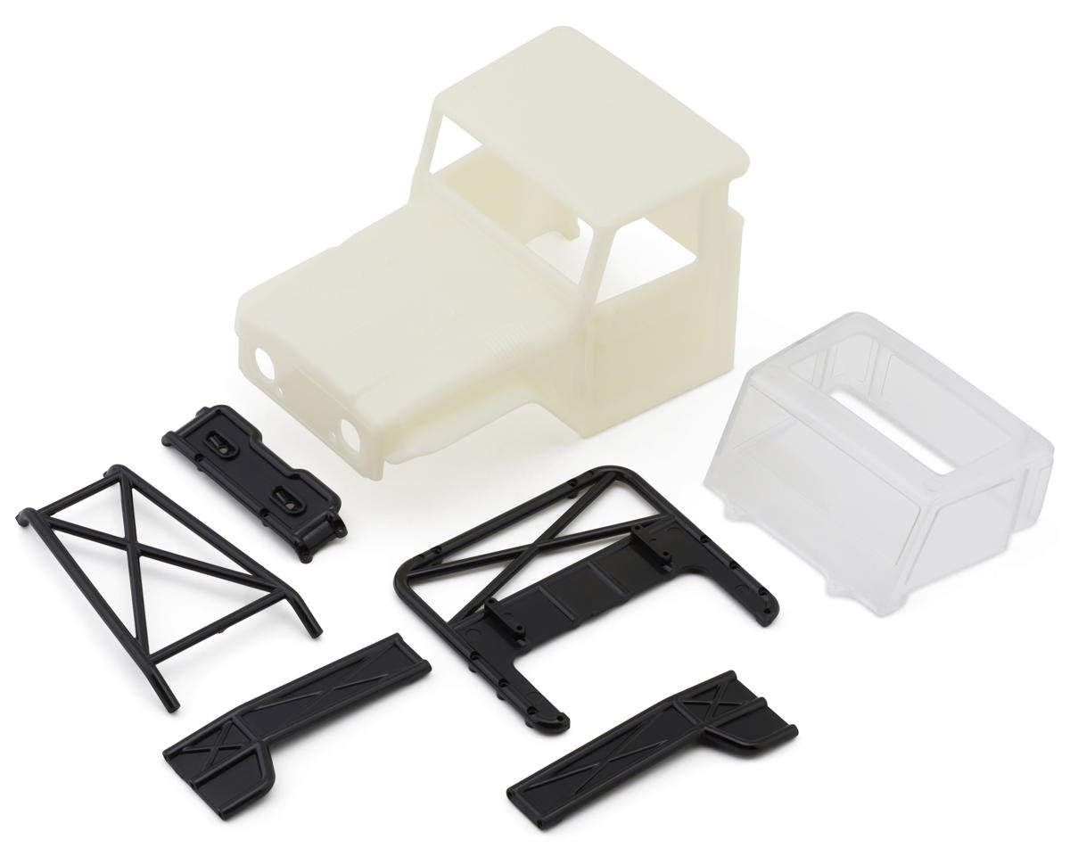INJORA IR40WH IR40 Half Truck Hard Body Set for Traxxas® TRX-4M® (Unpainted) (Defender®/Bronco®) w/Bed Rack & LED Lights