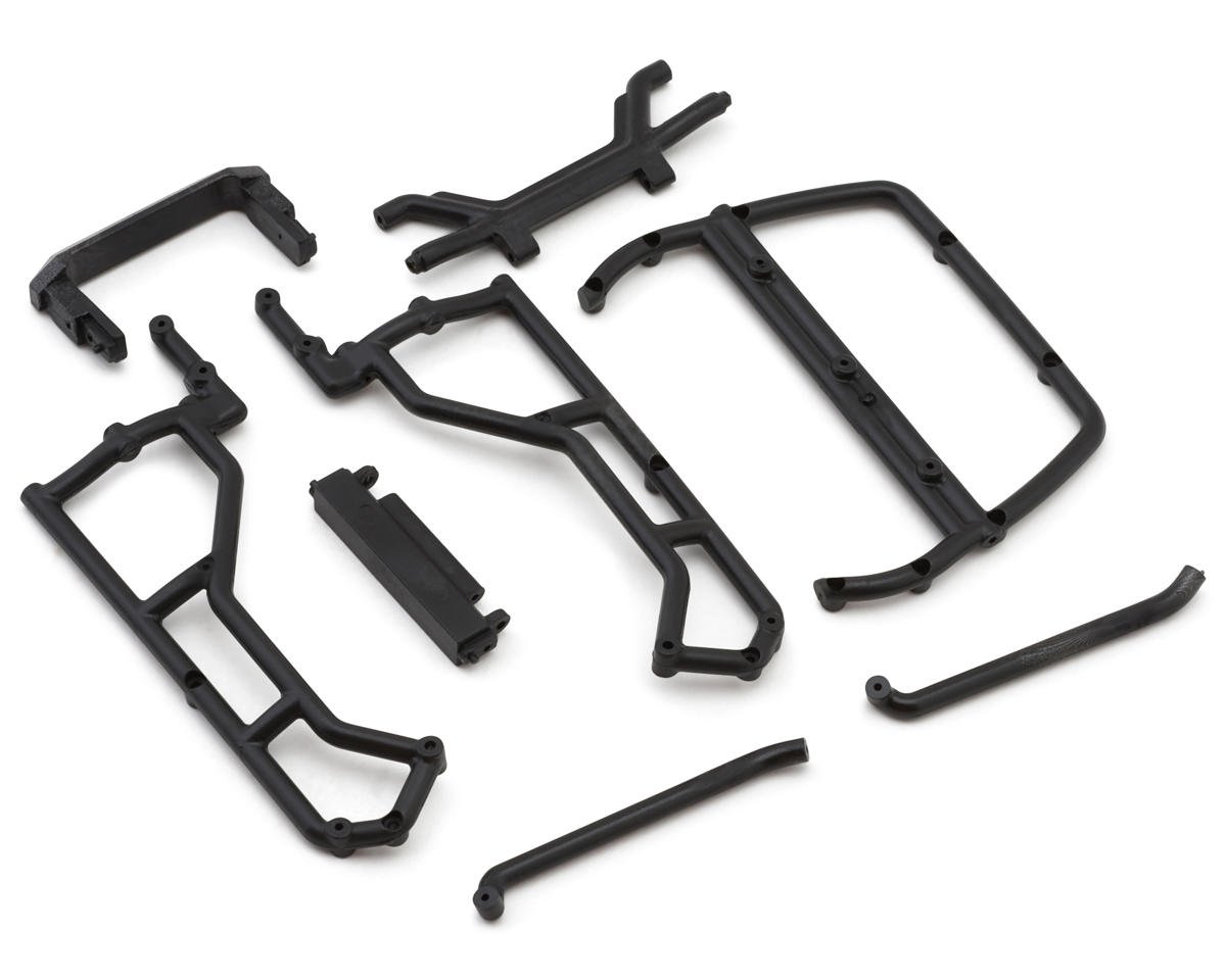 INJORA IR60-RW IR60 Pickup 1/18 Pre-Painted Hard Body Set for Traxxas® TRX-4M® (Red/White) (Defender®/Bronco®) w/Bed Rack & LED Lights