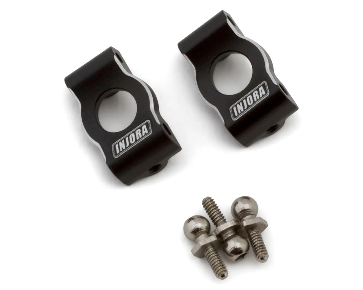 INJORA LOS-02BK Losi® Micro-B™/T™ Aluminum Front Caster Blocks (Black) (2)