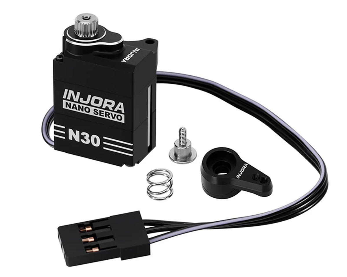 INJORA S-N30 SCX30 N30 Nano High Torque Metal Gear Aluminum Servo w/Servo Saver