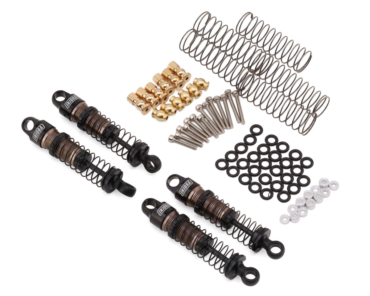 INJORA SCX24-179BK Aluminum 40mm Threaded Big Bore Oil-Filled Shocks (4) (SCX24/FCX24M)