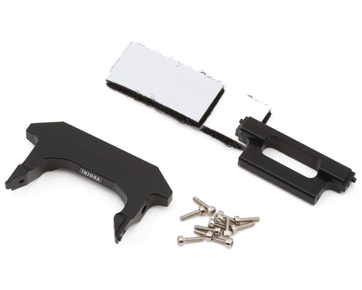 INJORA SCX24-186 Axial® SCX24 Aluminum Front Bumper & Rear Body Mount Set for IR60 Bodies (Black)