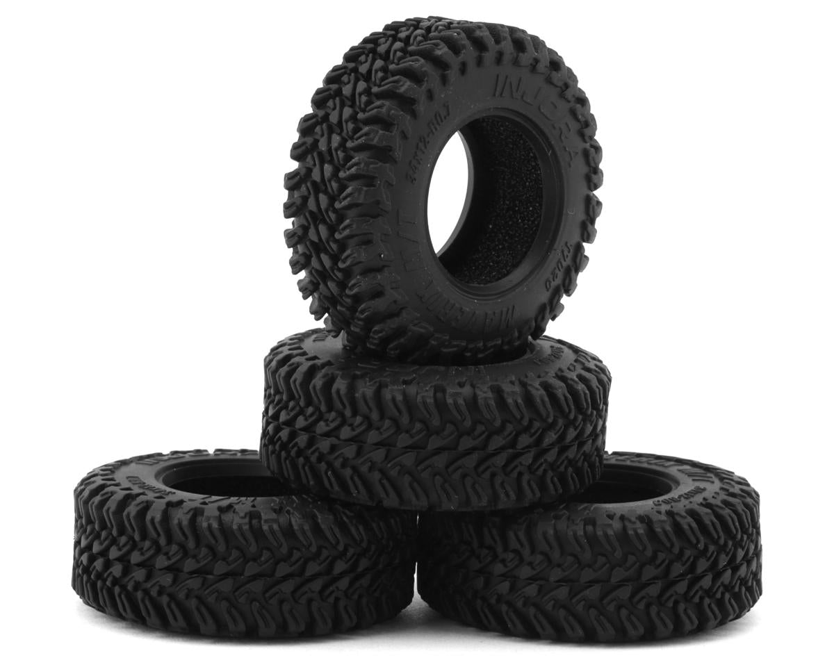 INJORA T7025 0.7" Maverix M/T Micro Rock Crawler Tires (4) (34mm OD) (S5) w/Foam Inserts
