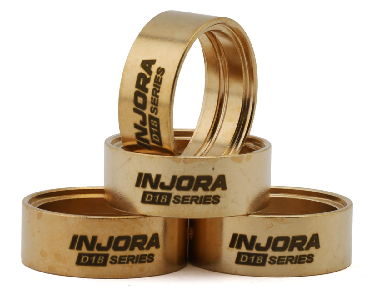 INJORA W7003-18 Axial SCX30 0.7" D18 Beadlock wheels Brass Clamp Rings (4) (4.7g ea)