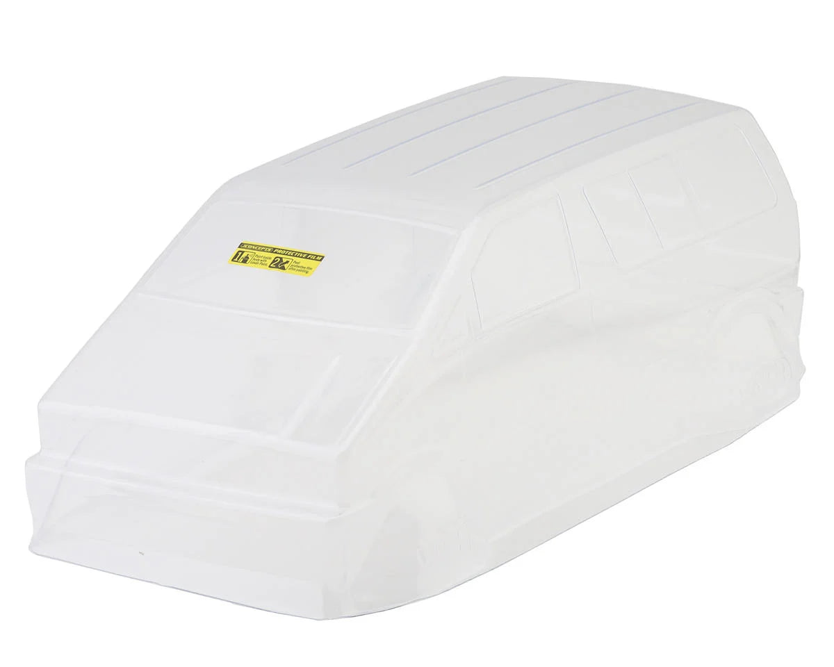 JCONCEPTS 0087 1985 Ford Aerostar Van "BIGFOOT" Shuttle Monster Truck Body (Clear) (247mm Wheelbase)