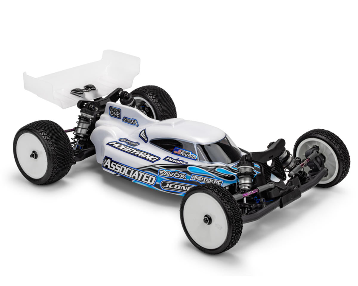 JCONCEPTS 0723 Team Associated RC10B7/B7D "Striker" 1/10 2WD Buggy Body w/Carpet Wing (Clear)