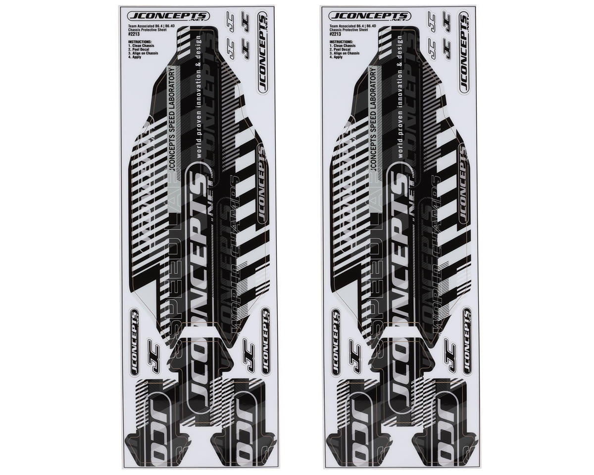 JCONCEPTS 2213 Associated B6.4/B6.4D Precut Chassis Protective Sheet (2)